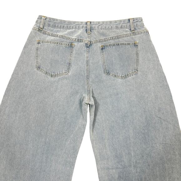 Lioness Horseshoe Jeans Size Large Light Wash Balloon Barrel Wide Leg Denim NEW - Picture 6 of 9